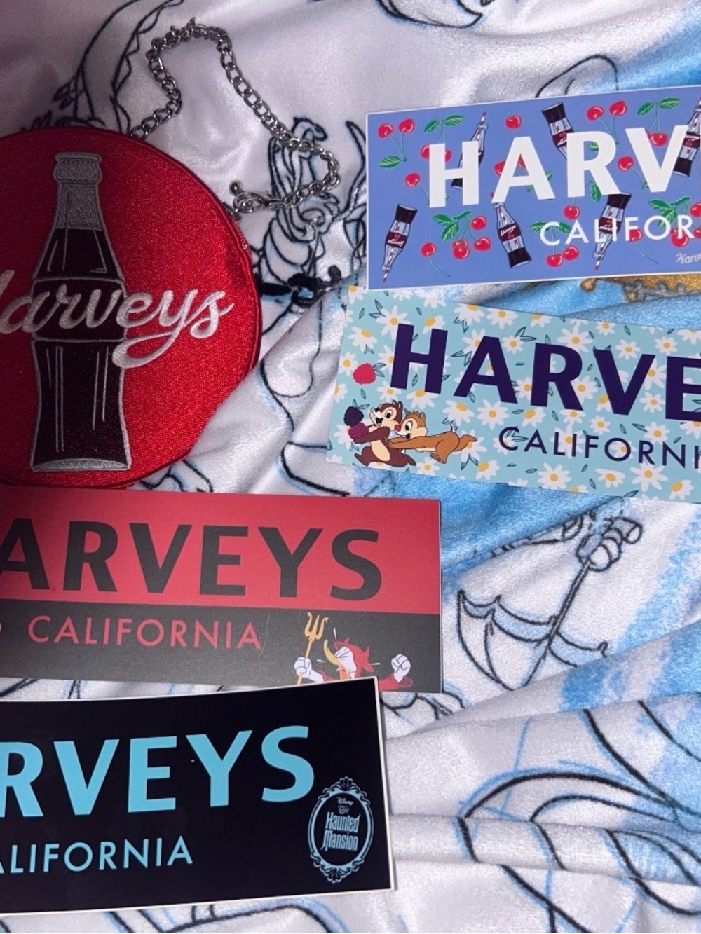 Harveys California Sticker & Red Coca Cola Coun Purse Set